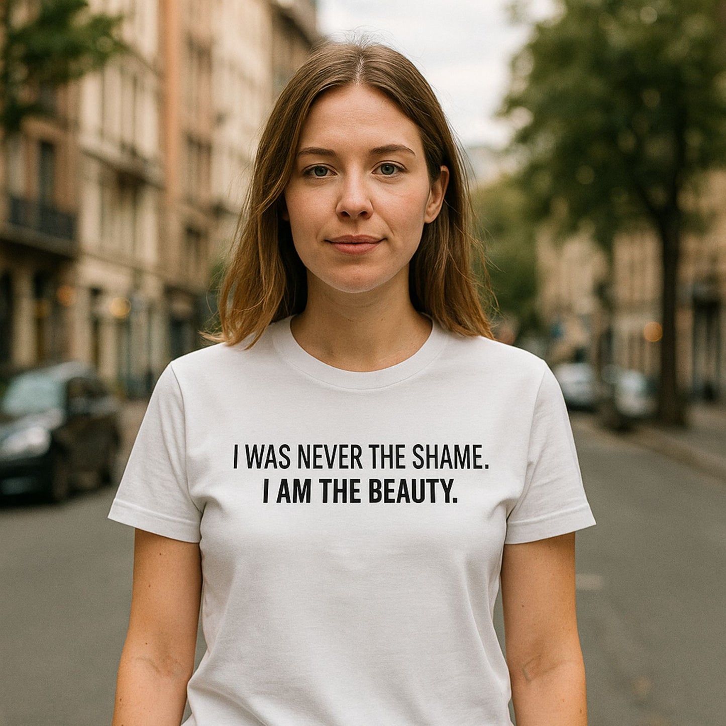 THE BEAUTY White T-shirt