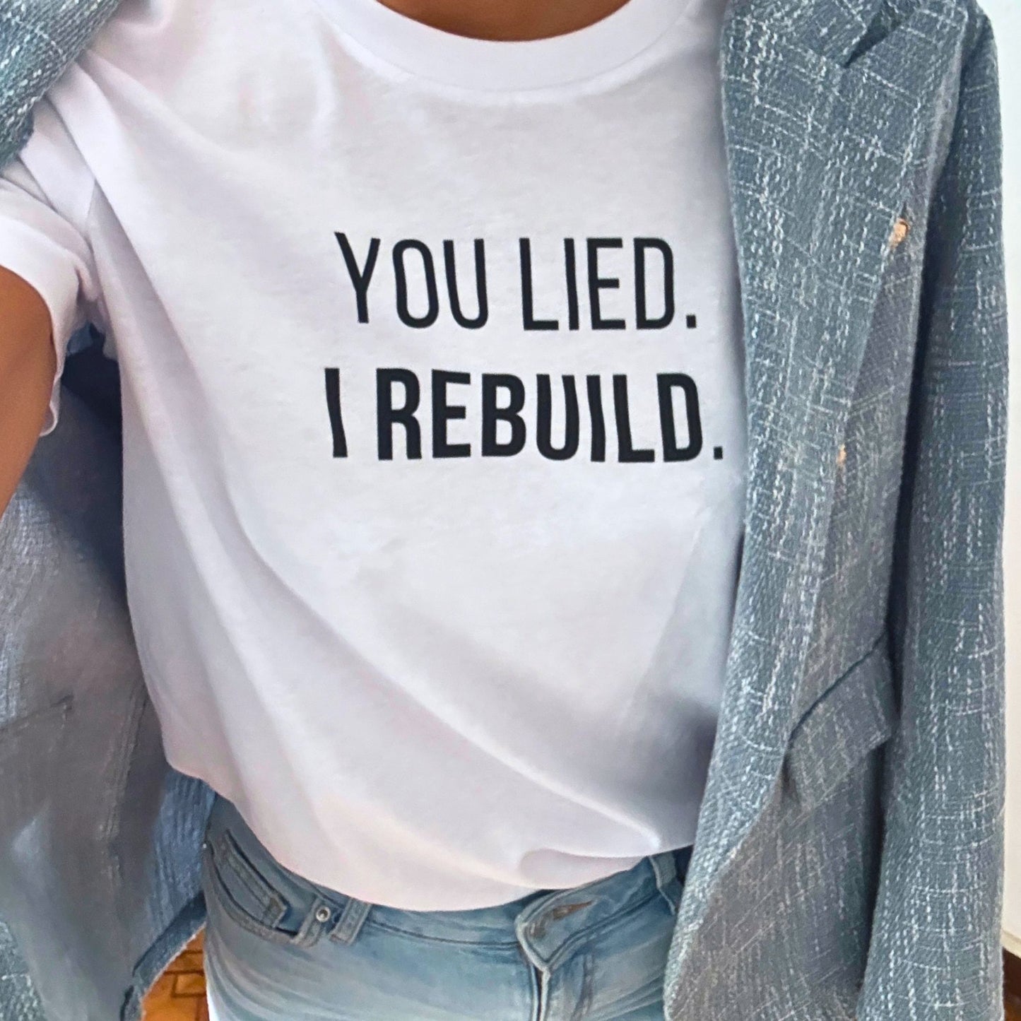 I REBUILD White T-shirt