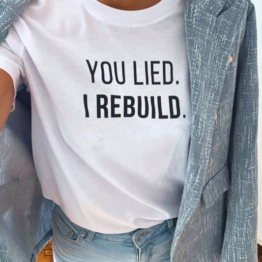 I REBUILD White T-shirt